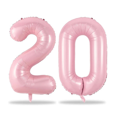 32 Inch Pastel Pink Number Foil balloon