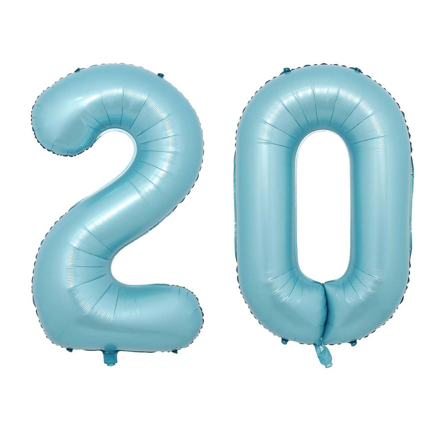 32 Inch Pastel Blue Number Foil balloon