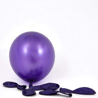 Metallic Finish Balloons for Birthday / Anniversary Party Decoration (Pack of 50, Purple & Silver)