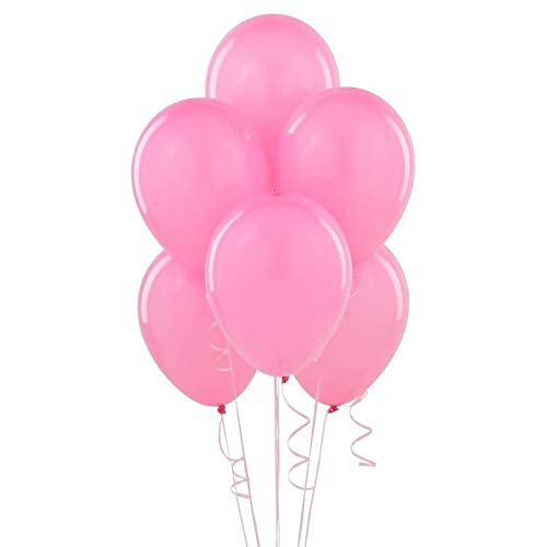 Metallic Finish Balloons for Birthday/Anniversary Party Decoration (Pack of 50, Pink)