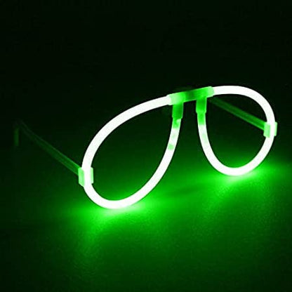 Glow Sticks Plastic Eye Glasses Neon Glow in The Dark Sticks (Assorted Colours) (Pack of 4)