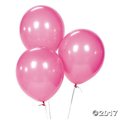 Metallic Finish Balloons for Birthday/Anniversary Party Decoration (Pack of 50, Pink)