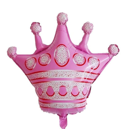 Big Pink Crown Shape Theme foil balloon (Pack of 2) for Baby Shower Birthday Decoration