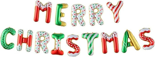 Merry Christmas Foil Balloon for Christmas Decoration - 16 Inch (Multicolor)