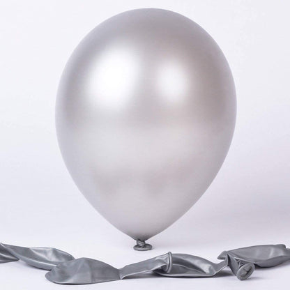 Metallic Finish Balloons for Birthday / Anniversary Party Decoration (Pack of 50, Purple & Silver)