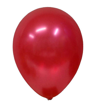 Metallic Finish Balloons for Birthday/Anniversary Party Decoration (Pack of 50, Red)