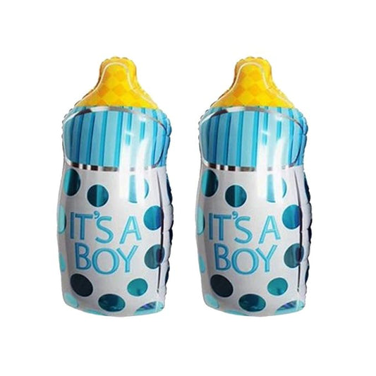 24 Inch Its A Boy Bottle Shape Theme foil balloon Blue (Pack of 2) for Baby Shower Decoration