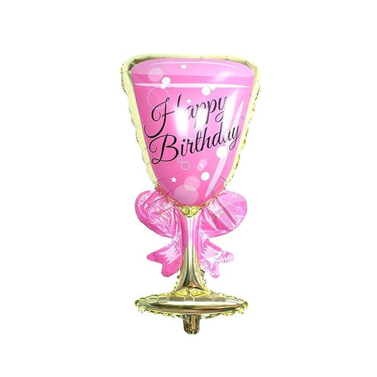 Happy Birthday Pink Glass Foil Balloons for Birthday Bachlore bride to be Decoration