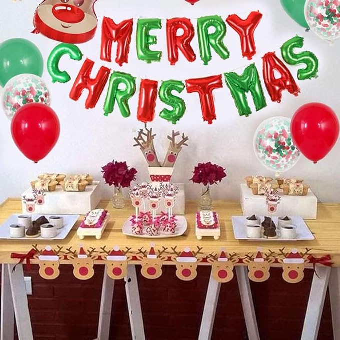 Merry Christmas Foil Balloon for Christmas Decoration - 16 Inch