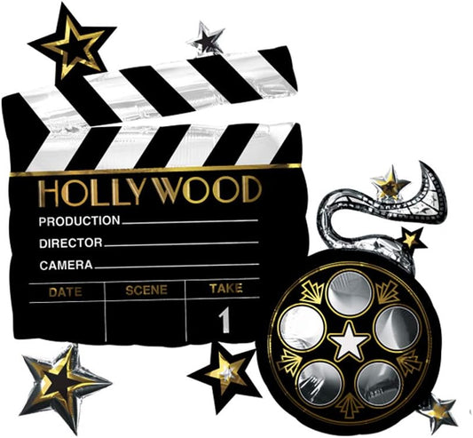 Hollywood Film Clapboard 30" Foil Balloon