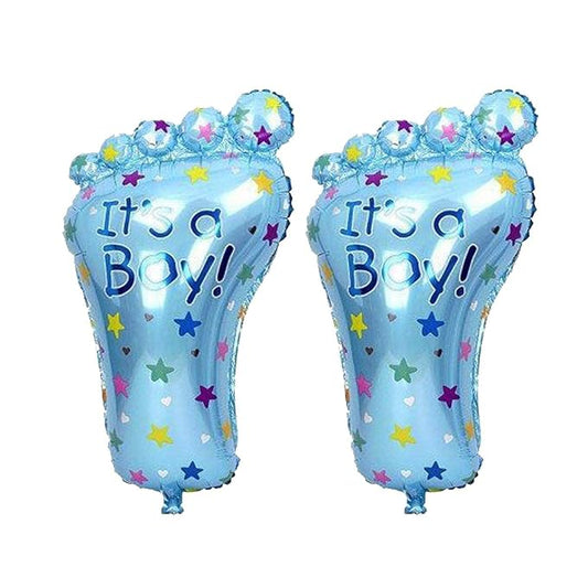 24 Inch Its A Boy Feet Theme foil balloon Blue Foot (Pack of 2) for Baby Shower Decoration