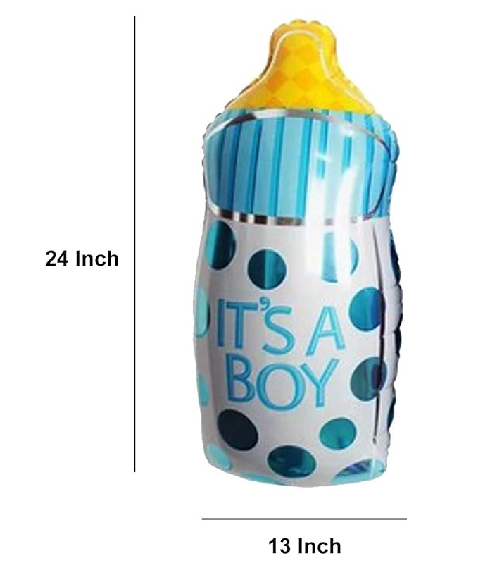 24 Inch Its A Boy Bottle Shape Theme foil balloon Blue (Pack of 2) for Baby Shower Decoration