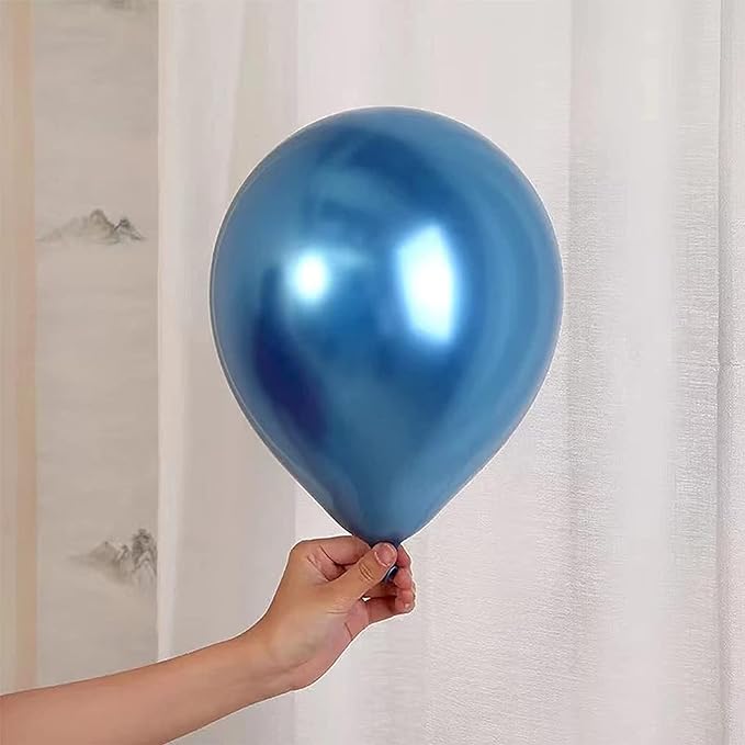 50 pcs Blue Chrome Balloons for Birthday decoration celebration Anniversary baby shower