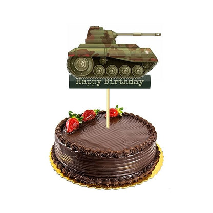 Army/Military Theme Cake Topper For Birthday, Baby Shower Party Decorations (Design 2)