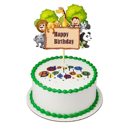 Jungle/Animal Theme Cake Topper For Birthday, Baby Shower Party Decoration