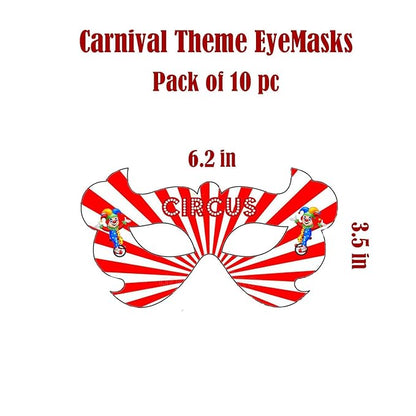 Carnival Theme Eye Mask Set For Birthday, Baby Shower Party Decorations