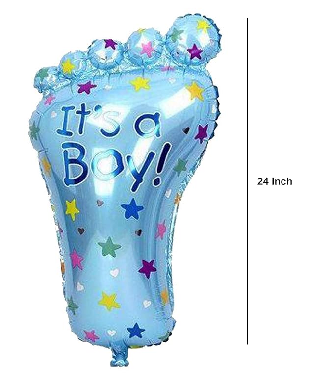 24 Inch Its A Boy/Girl Feet Foot Shape Theme foil balloon (Pack of 2) for Baby Shower Decoration