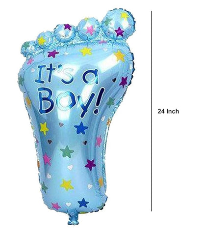 24 Inch Its A Boy/Girl Feet Foot Shape Theme foil balloon (Pack of 2) for Baby Shower Decoration