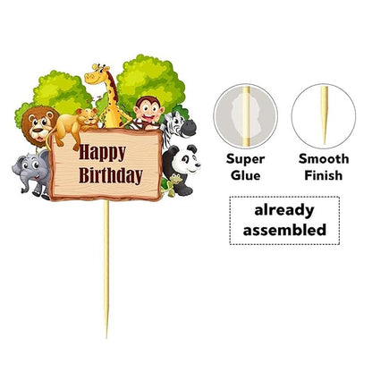 Jungle/Animal Theme Cake Topper For Birthday, Baby Shower Party Decoration