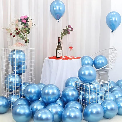 50 pcs Blue Chrome Balloons for Birthday decoration celebration Anniversary baby shower