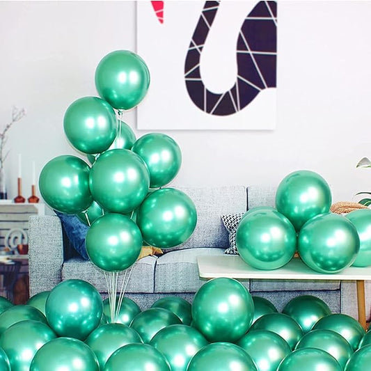 50 pcs Green Chrome Balloons for Birthday decoration celebration Anniversary baby shower