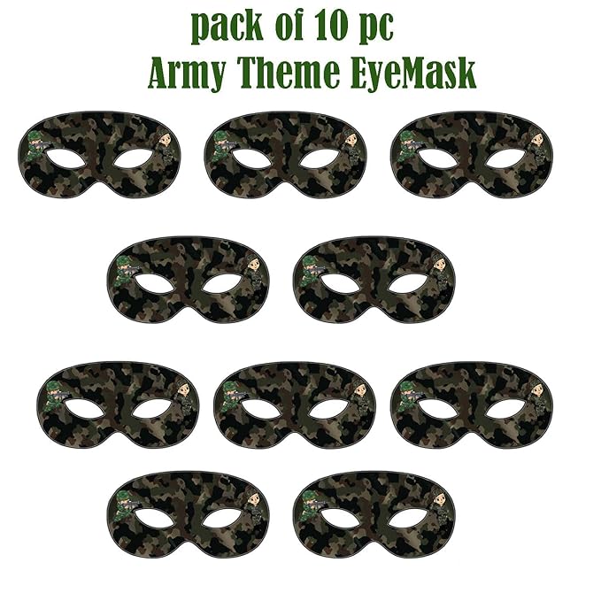 Army/Military Theme Eye Mask Set For Birthday, Baby Shower Party Decorations