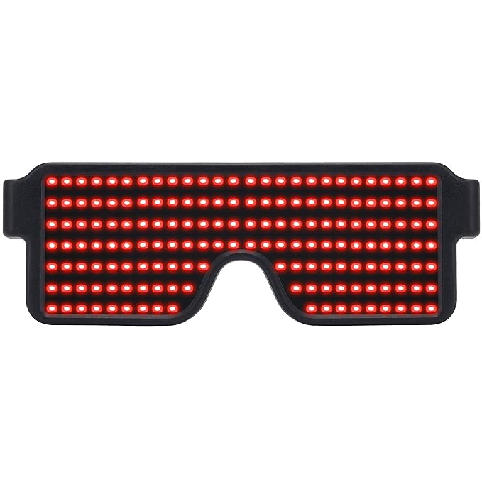 Rechargeable LED Rave Glowing Flashing Glasses (Assorted Colour)