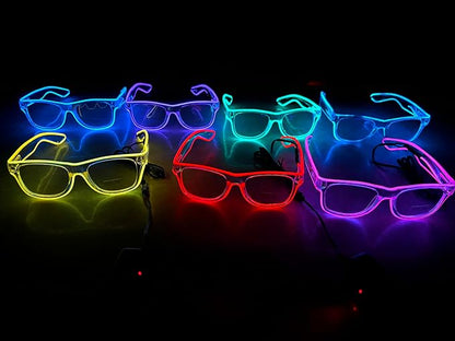 Neon LED Party Goggles Glow In The Dark Rave Party Glasses