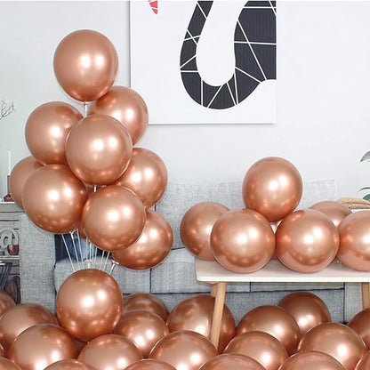 50 pcs RoseGold Chrome Balloons for Birthday decoration celebration Anniversary baby shower