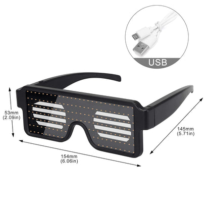 Rechargeable LED Rave Glowing Flashing Glasses (Assorted Colour)