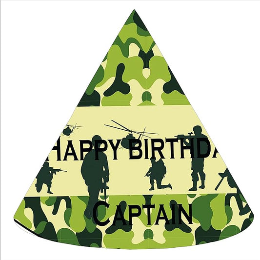 Army/Military Theme Ceiling Hangings/Danglers Set For Birthday, Baby Shower Party Decorations (Caps)