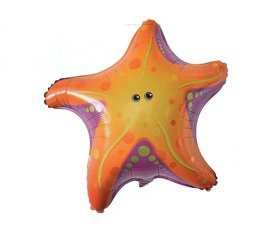 25 Inch Star Fish Shape Theme foil balloon for birthday , Baby Shower Decoration Ocean Theme