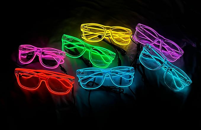 Neon LED Party Goggles Glow In The Dark Rave Party Glasses