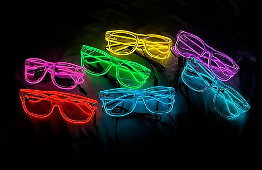 Neon LED Party Goggles Glow In The Dark Rave Party Glasses