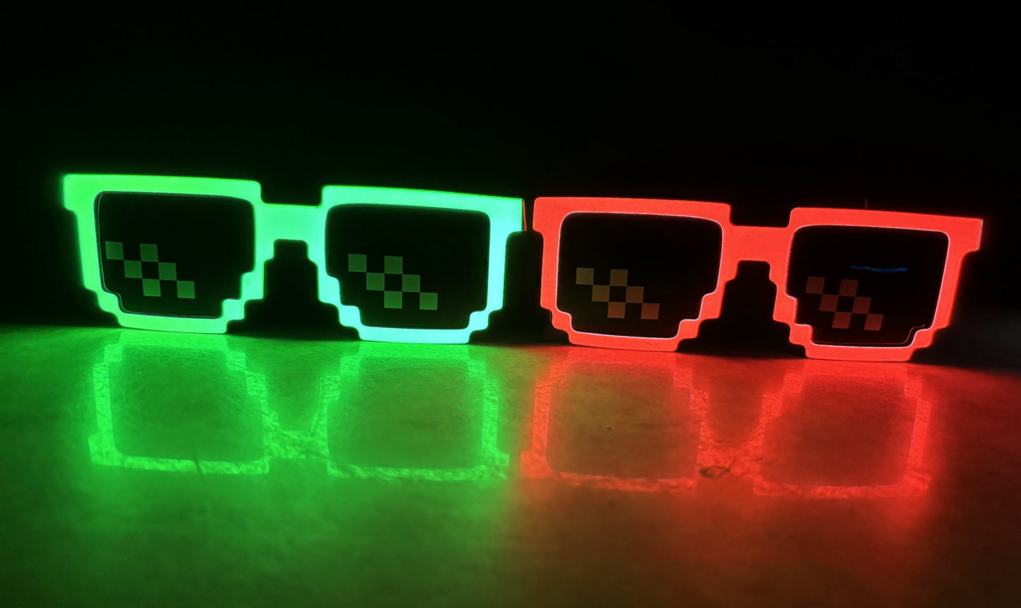 Thug Life LED Neon Glow Goggles 1 pc ( Assorted Color )