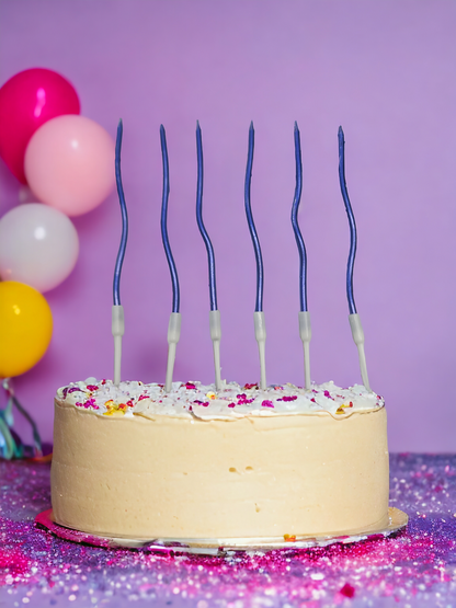 Metallic Twisted Birthday Candles Spiral Cake Candles