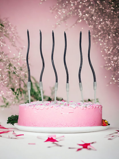 Metallic Twisted Birthday Candles Spiral Cake Candles