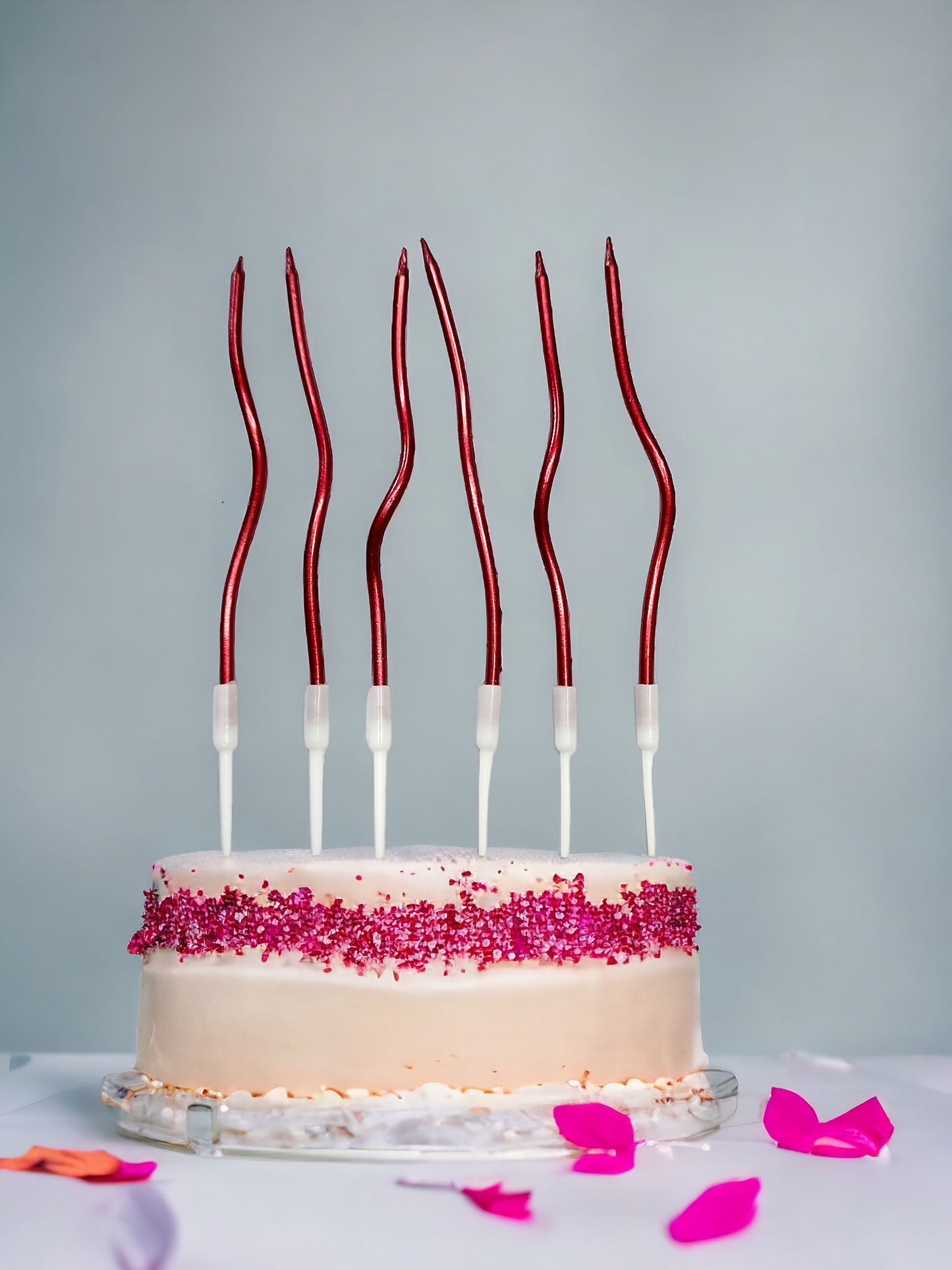 Metallic Twisted Birthday Candles Spiral Cake Candles