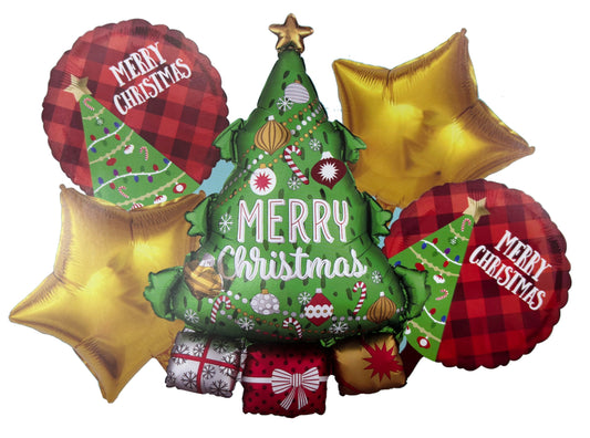 Christmas Foil Balloon 5 Pc Set