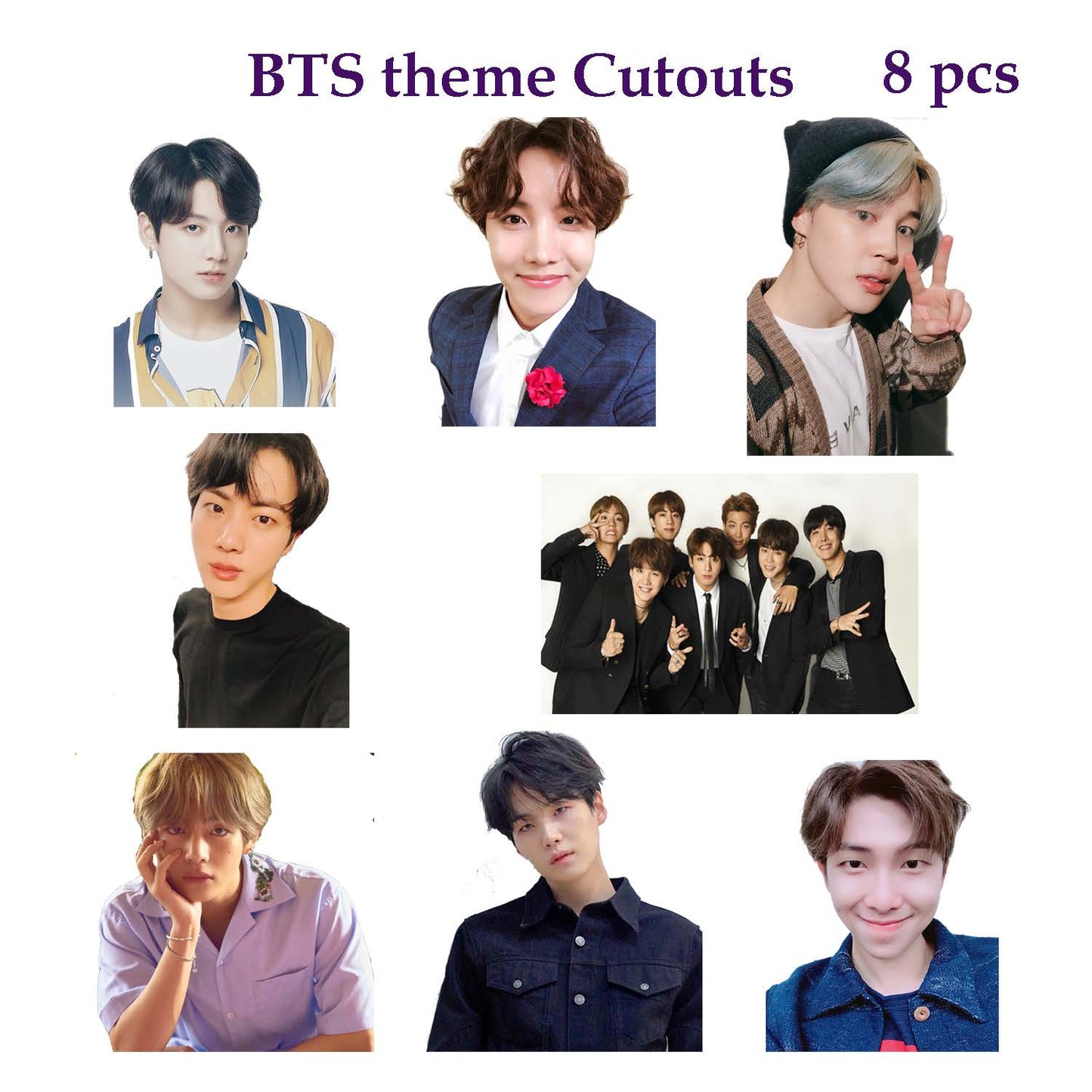 BTS Theme Birthday Decoration Cutouts