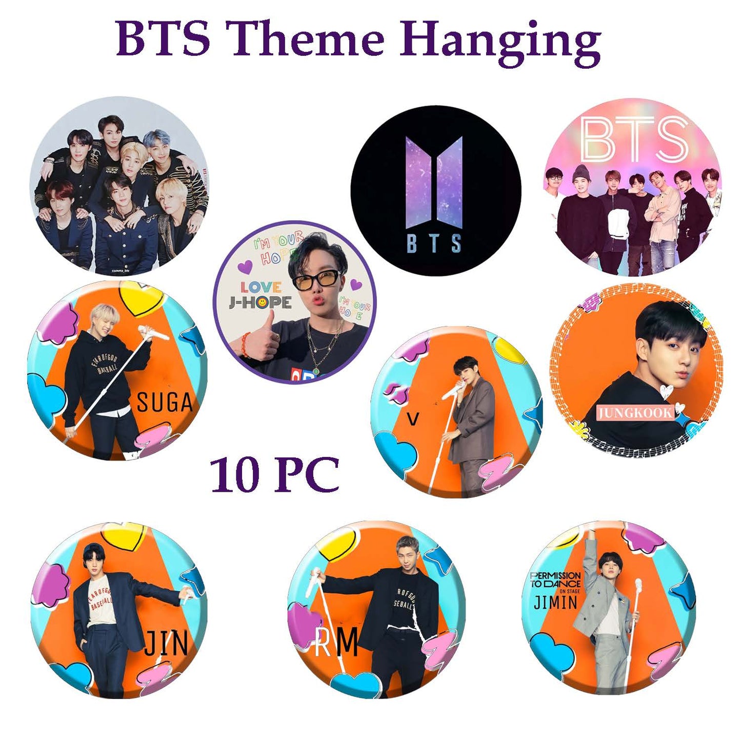 BTS Theme Ceiling Hangings/Danglers