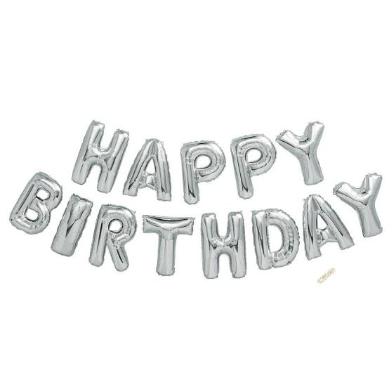 Happy Birthday Letter Foil Balloon (16 Inch)